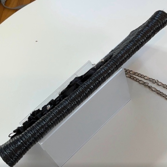 White House Black Market Black Floral Clutch - Picture 10 of 13